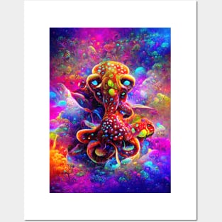 Underwater Paradise Polkadoctopus Posters and Art